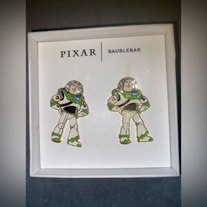 BaubleBar x Pixar Buzz Lightyear Earrings with Green and Silver